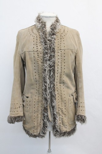 Camoscio beige come nuovo con - beige,