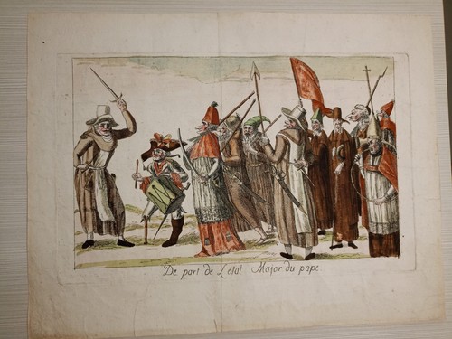 Incisione caricatura fine 700 - caricatura, '700