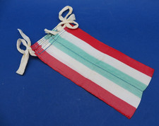 FASCIA TRICOLORE DA BRACCIO IN RAION CON LACCI IN COTONE BIANCO Cm 30X7, OTTIMA!