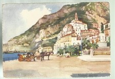 CARTOLINA ARTISTICA GINO FRATTINI VISIONI MARINE  FRATELLI CAVALCA LA SPEZIA E