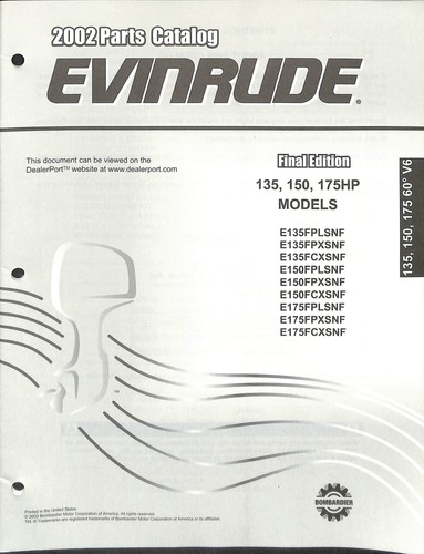 Catalogo ricambi evinrude - catalogo,