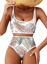Taglia M Herseas Set Bikini Donna Stampa Floreale 2 Pezzi Costumi da Bagno Alto...