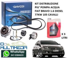 KIT DISTRIBUZIONE POMPA ACQUA FIAT BRAVO II 1.6 JTD MULTIJET 77KW 105 CV