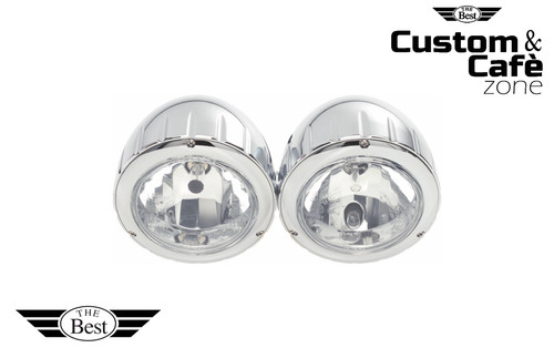 Doppio faro moto custom - doppio,
