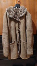 Cappotto donna pelle montone Shearling Rucon originale taglia 46 vintage anni 80