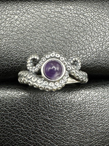 Anello polpo ametista argento - ametista,