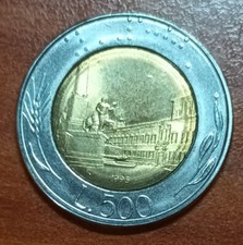 errore di conio 500 LIRE 1995 RETRO GIRATO DI 70 GRADI Spl-Fdc VEDI DESCRIZIONE