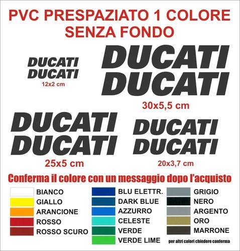 Kit adesivi ducati pezzi - kit, 8