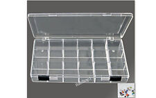 BOX IN ACRILICO CON 18 SCOMPARTI PER MINERALI CRISTALLI FOSSILI METEORITI ...