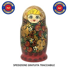 MATRIOSKA Classica Grandezza Media 5 Pezzi ORIGINALE RUSSA • Made In URSS