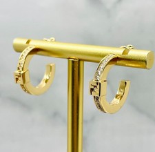 Orecchini a cerchio con strass