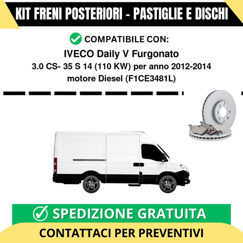 Kit freni posteriori per iveco - posteriori,