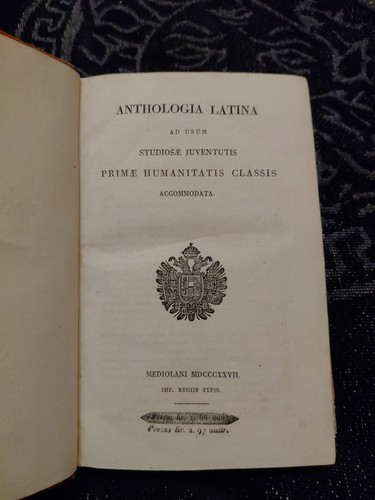 Libro antico 1827 anthologia - antico,