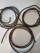 3 Cavi Filo Elettrico Telato Vintage Anni 30 40 