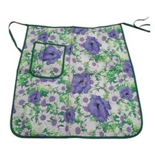 Grembiule da cucina con tasca stampa floreale cotone