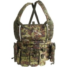 OCCASIONE GILET MIMETICO VEGETATO MODULABILE CON TASCHE STACCABILI INCLUSE MOLLE