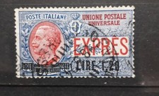 1921 REGNO ESPRESSO 1,20 LIRE SOPRASTAMPA SU 30 CENTESIMI USATO FRANCOBOLLO 