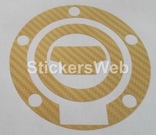 Adesivo Tappo Serbatoio YAMAHA FAZER FZ6 FZ-6 2004-2009 (Carbonio Oro) Cod.0513