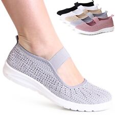 Dame Halbschuhe Slipper Sportivi Glitter Ballerina Riemchen Slip On