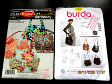 Simplicity Cucito Modello 1495 Facile da Fare Borsa e Burda 7478 Sacchetti 13