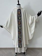 Casula bianca con striscia