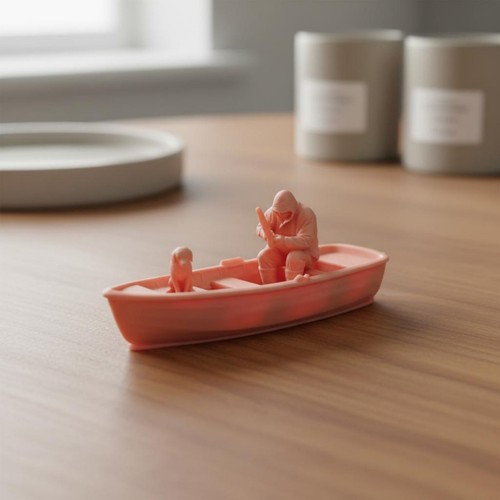 Barca pesca miniatura - barca,