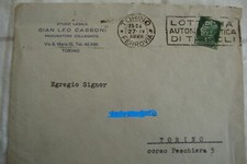 busta viaggiata 1938 Cassoni annullo lotteria automobilistica di Tripoli