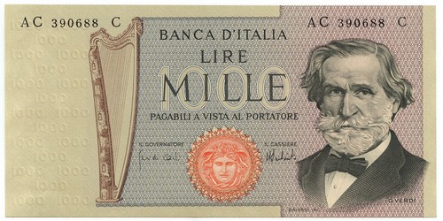 1000 lire giuseppe verdi - 1000,