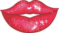 Adesivo labbra rosse adesivi auto 14 x 8 cm sticker taglio contorno