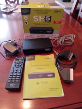 Decoder digitale terrestre Full HD  display T2 HEVC Incluso Cavo TV Scart e LAN