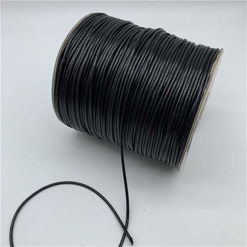 Corda cotone cerato nera - cotone,