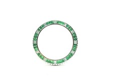 INSERTO GHIERA IN ACCIAIO ADATTA  A ROLEX SUBMARINER 116610LV CON ZIRCONI