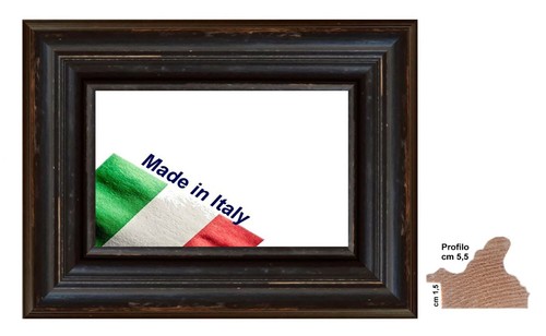 Cornice nera shabby legno - nera,