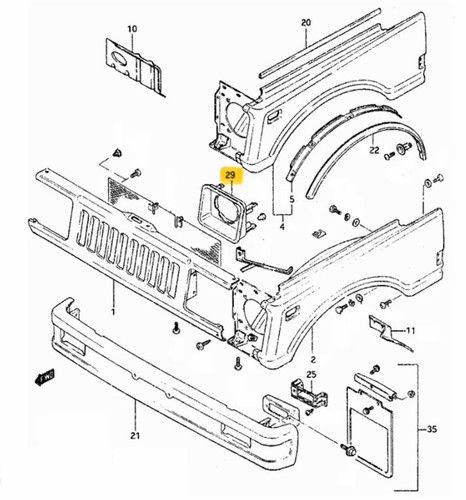 Suzuki samurai sj410 cornice - suzuki,