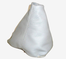 CUFFIA leva CAMBIO compatibile con VW  NEW BEETLE in VERA PELLE GRIGIA chiara