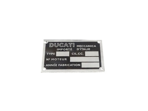 Targa dati per ducati - targa,