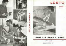 O605-LESTO SCINTA SEGA ELETTRICA A MANO-DEPLIANT PUBBLICITARIO