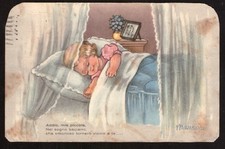 Cartolina Illustratore, Mariapia Addio mia piccola nel segno Baciami - Viaggiata