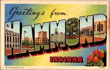 Hammond Indiana IN : LETTERE GRANDI n/03 BC1382