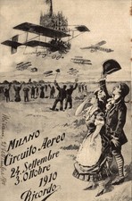 MILANO - 1910, Ricordo del Circuito Aereo - Aviazione - VG - PU374