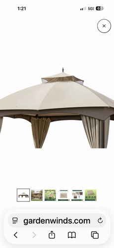 Gazebo ricambio beige - gazebo, vento