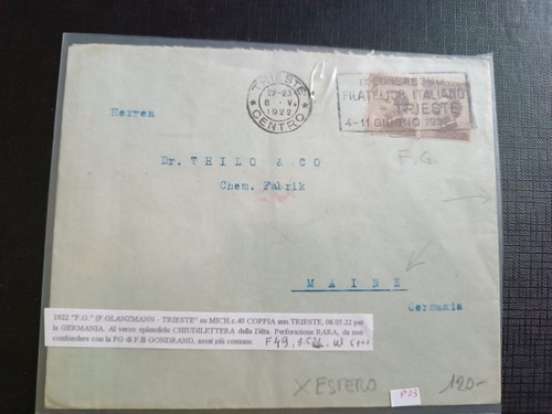 Regno perfin 1922 glanzmann - regno,