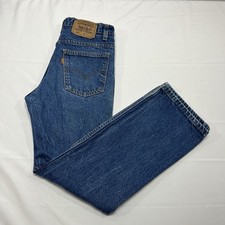 Jeans Levi's vintage uomo 31x30 blu 517 bootcut arancione linguetta made in USA anni 90 vestibilità 28x28