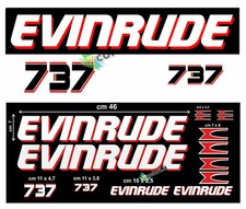 Kit adesivi in vinile per imbarcazione nautica motore fuoribordo Evinrude 737