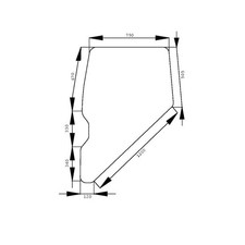 Vetro Sportello Sx-Dx Trattore