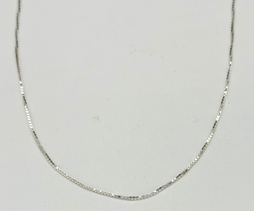 Collana catena scatola argento