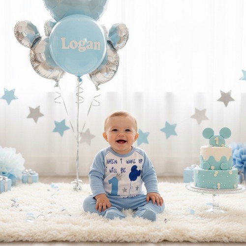 Pigiama blu compleanno bimbo - pigiama,
