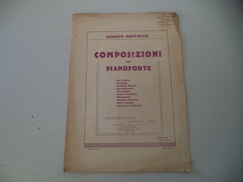 Antico spartito pianoforte sul - pianoforte,