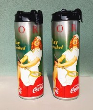 2 BORRACCE THERMOS COCA COLA in alluminio -  soggetto 5/7 - 50 ml
