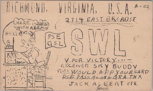 1941 jack albert richmond - albert, va